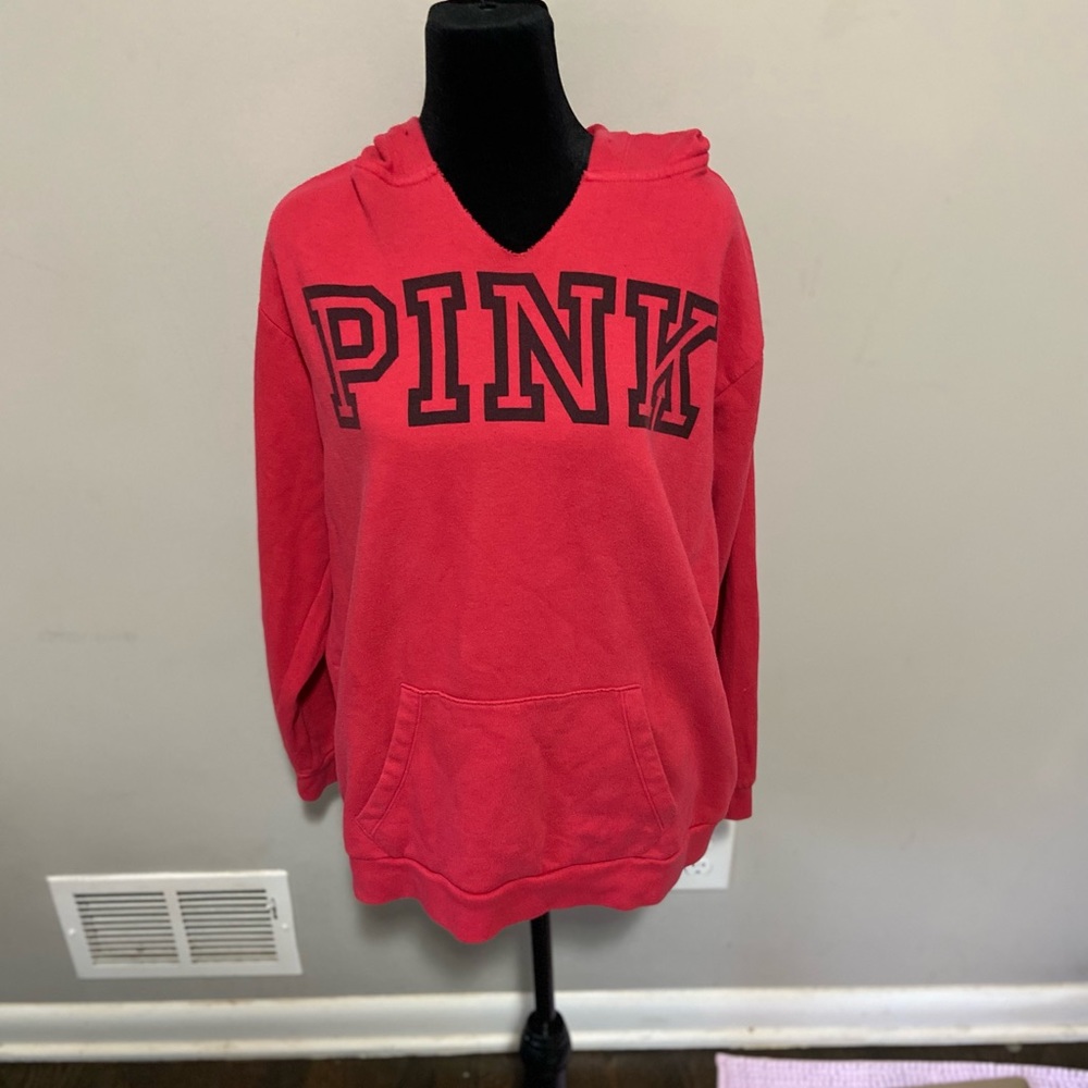 Oversized pink hoodie